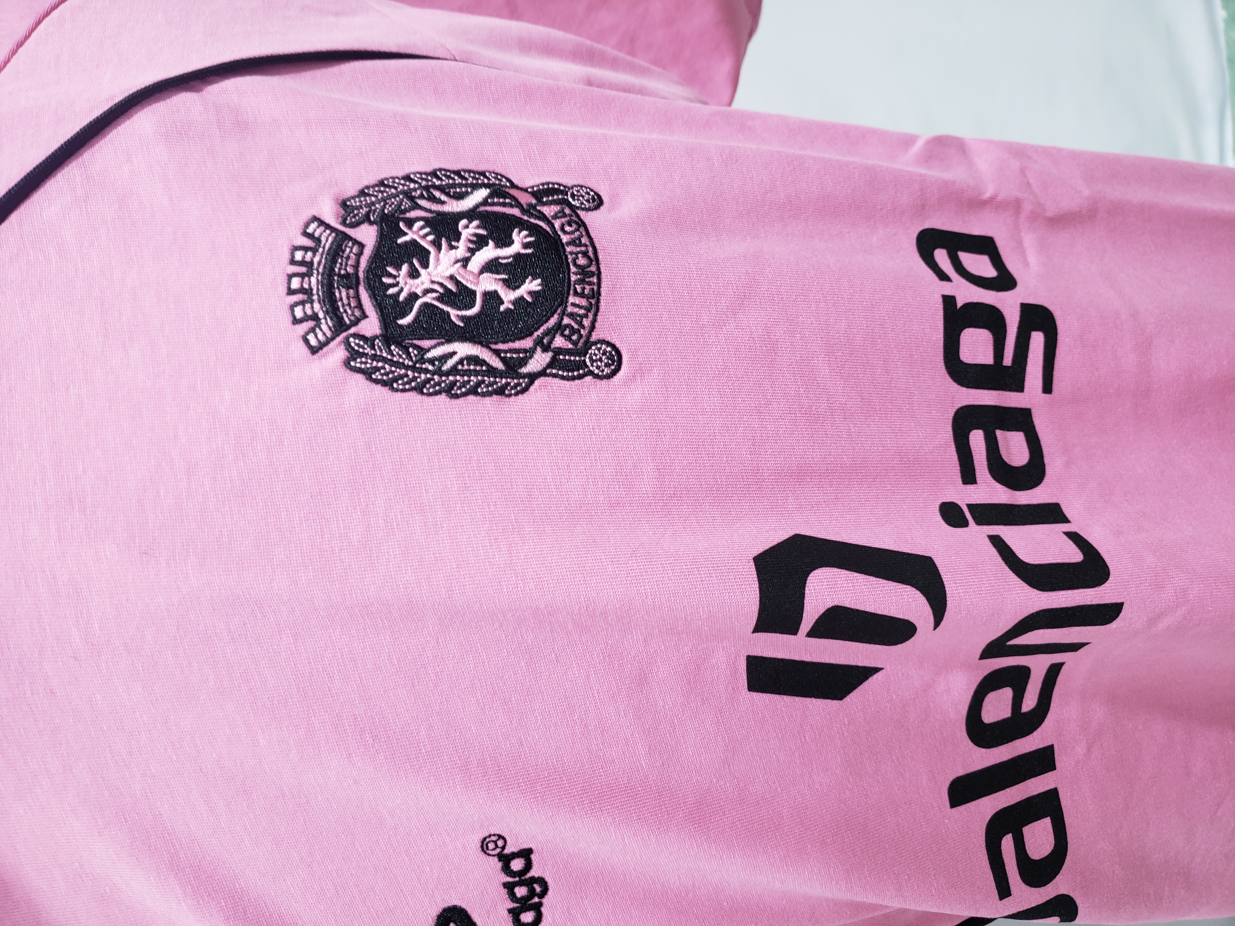 Balenciaga Miami Soccer T-Shirt Oversized Pink/Black