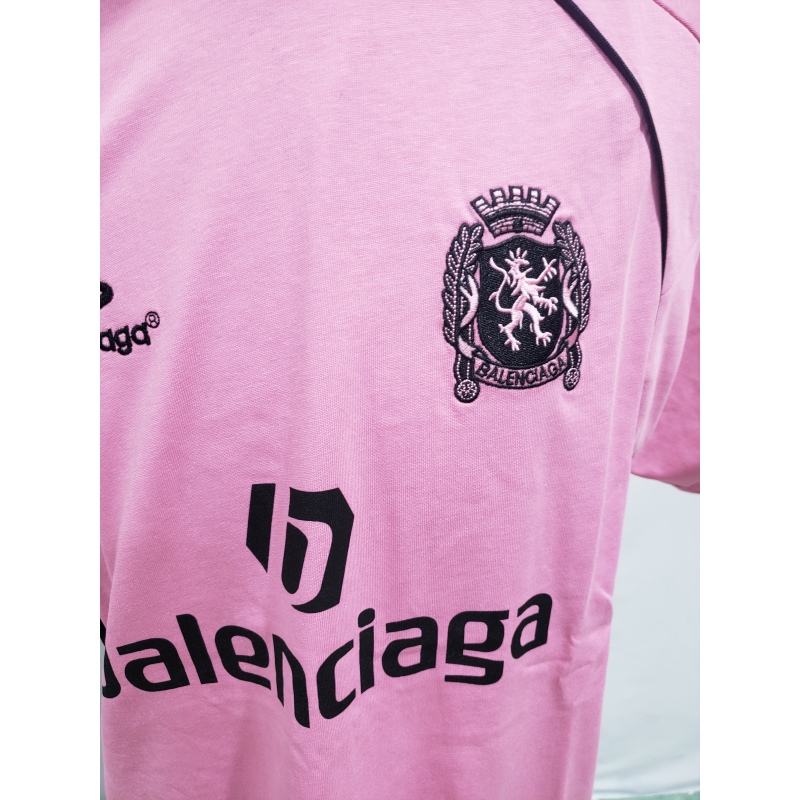 Balenciaga Miami Soccer T-Shirt Oversized Pink/Black