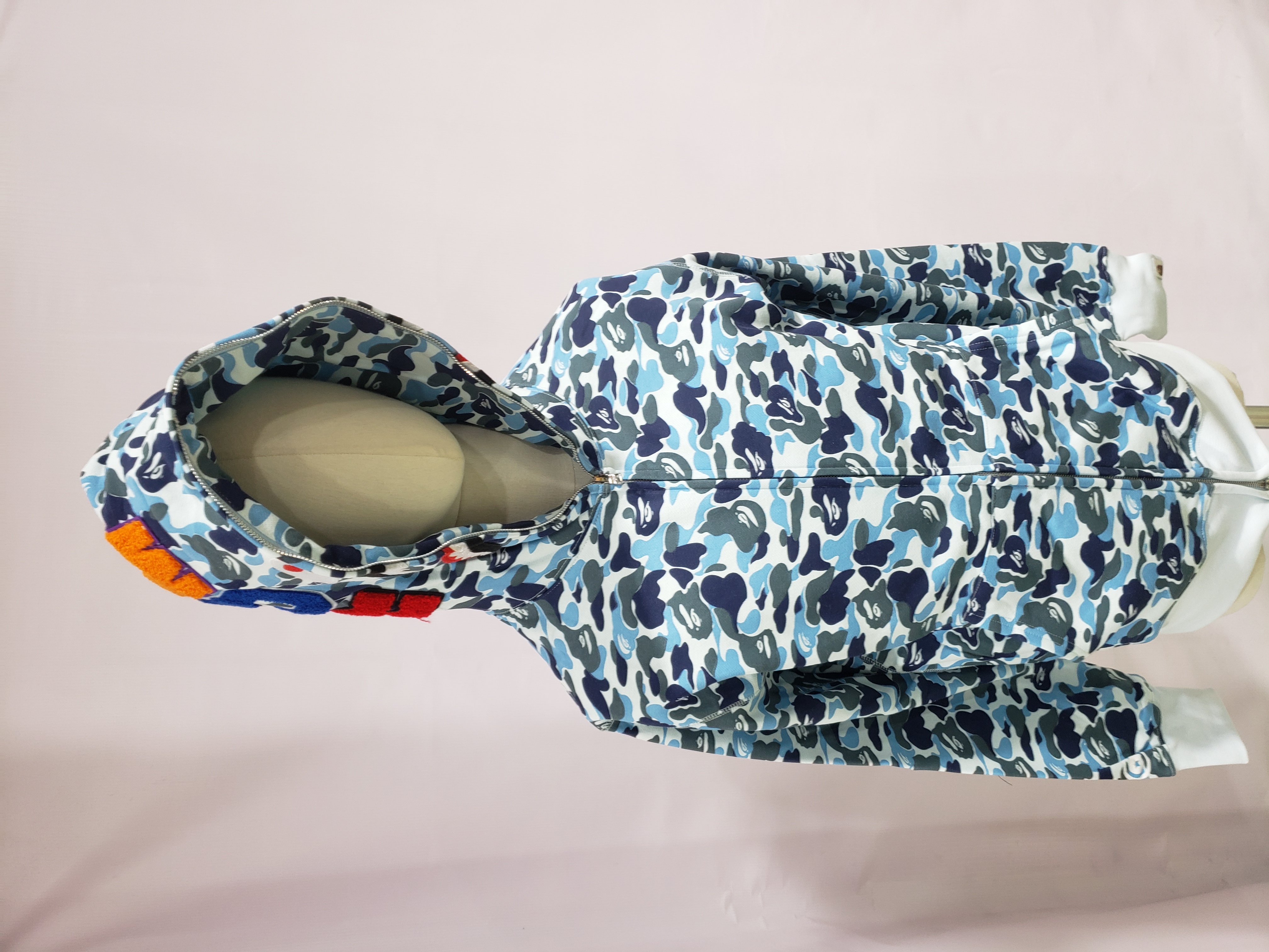 BAPE ABC Camo Shark Zip Hoodie Blue 1J70-314-001