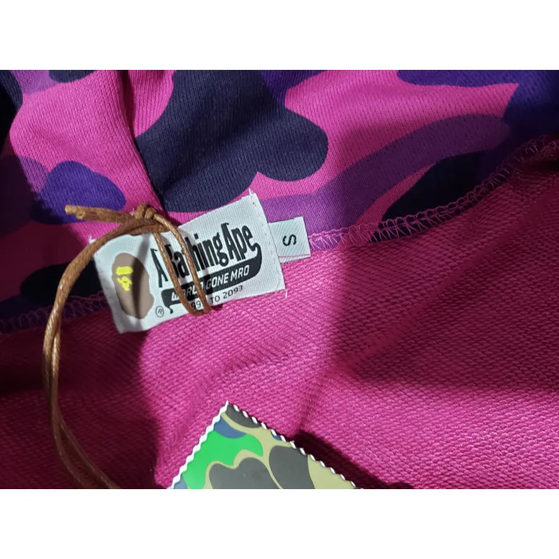 BAPE Color Camo Shark Zip Hoodie Purple 4580793338444