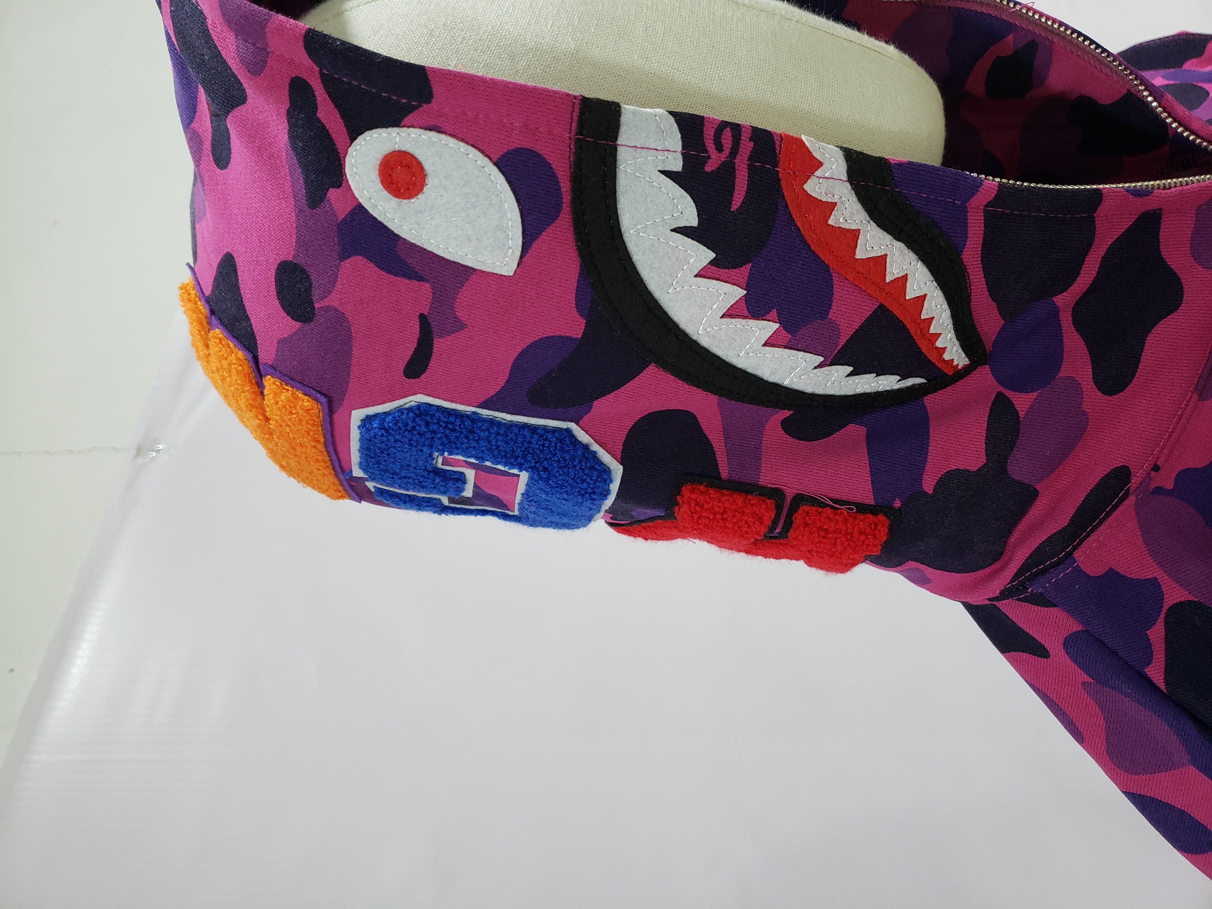 BAPE Color Camo Shark Zip Hoodie Purple 4580793338444