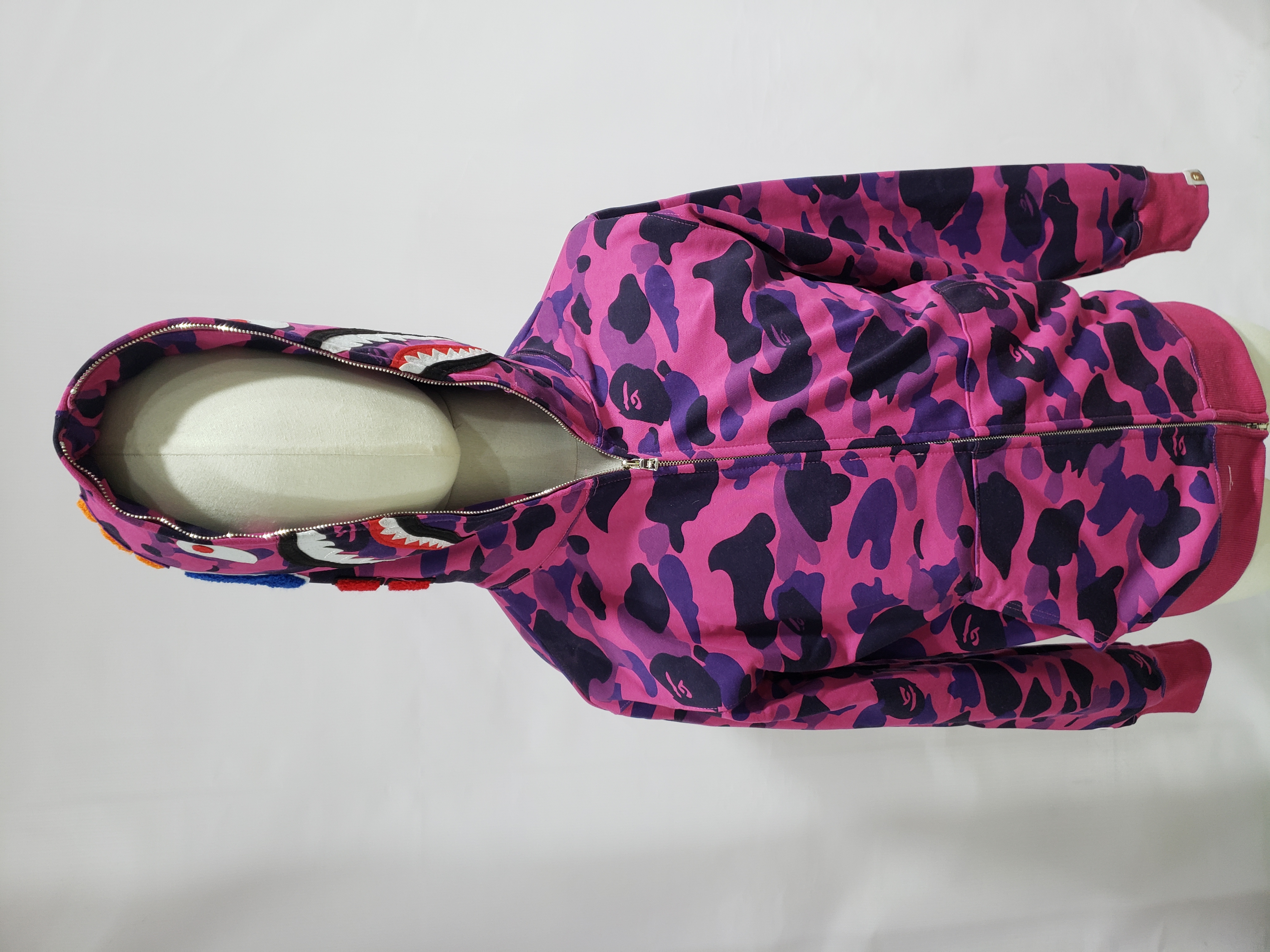 BAPE Color Camo Shark Zip Hoodie Purple 4580793338444
