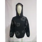 Denim Tears Cotton Wreath Hoodie Black Monochrome