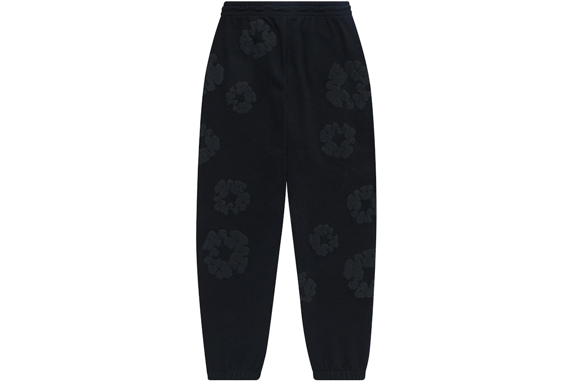 Denim Tears Cotton Wreath Sweatpants Black Monochrome EG SS24