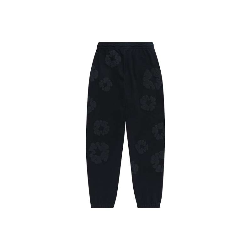 Denim Tears Cotton Wreath Sweatpants Black Monochrome EG SS24