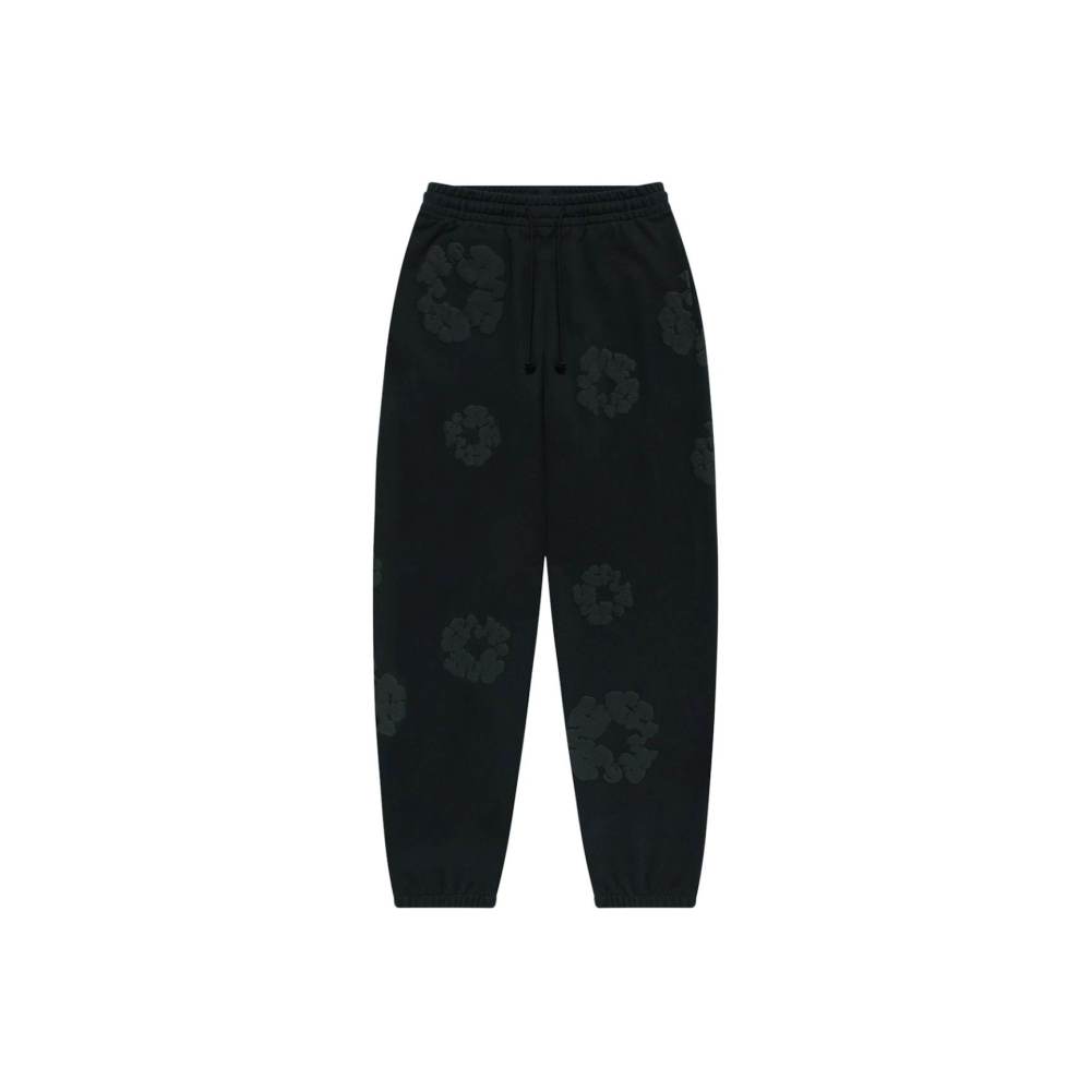 Denim Tears Cotton Wreath Sweatpants Black Monochrome EG SS24