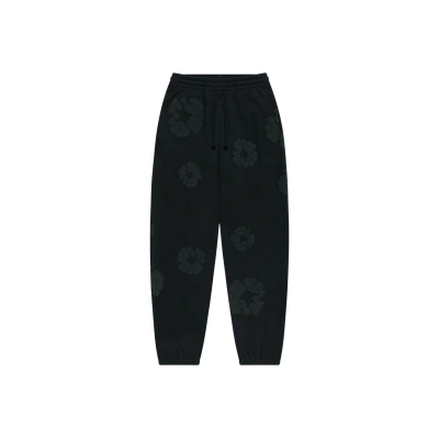 Denim Tears Cotton Wreath Sweatpants Black Monochrome EG SS24 01