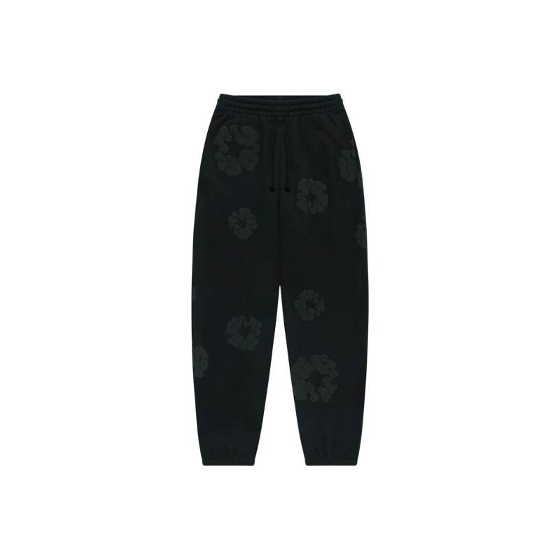Denim Tears Cotton Wreath Sweatpants Black Monochrome EG SS24