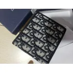 Dior Compact Wallet Beige And Black Dior Oblique Jacquard 2OBBC027YSE_H05E