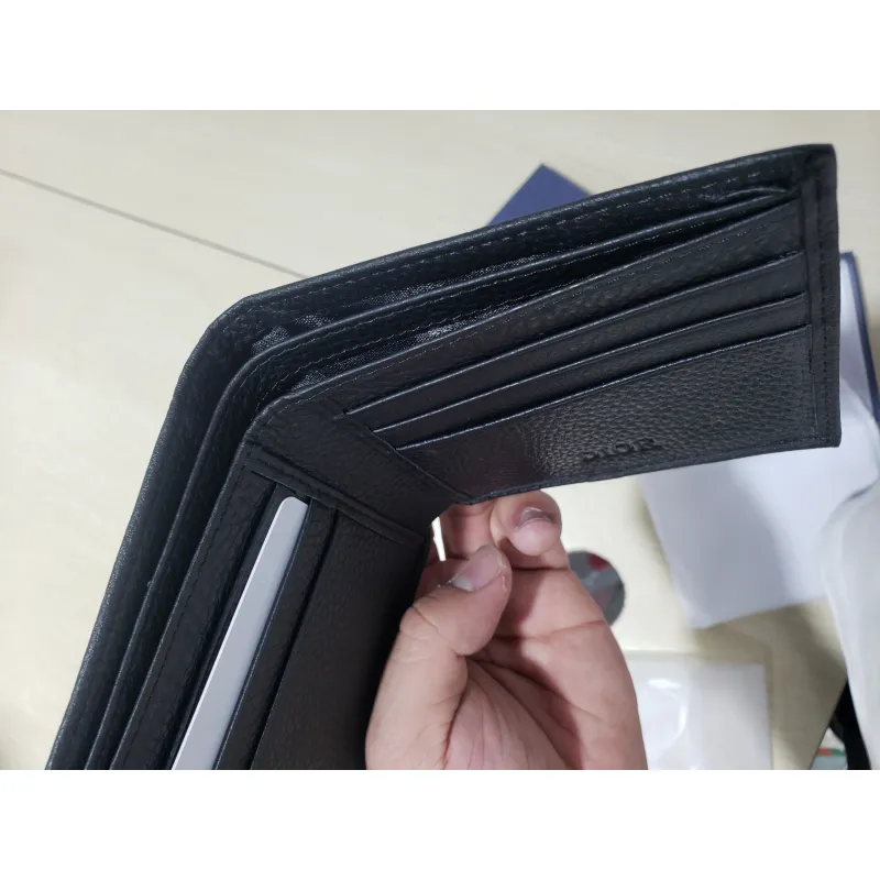 Dior Compact Wallet Beige And Black Dior Oblique Jacquard 2OBBC027YSE_H05E
