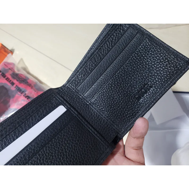 Dior Compact Wallet Beige And Black Dior Oblique Jacquard 2OBBC027YSE_H05E