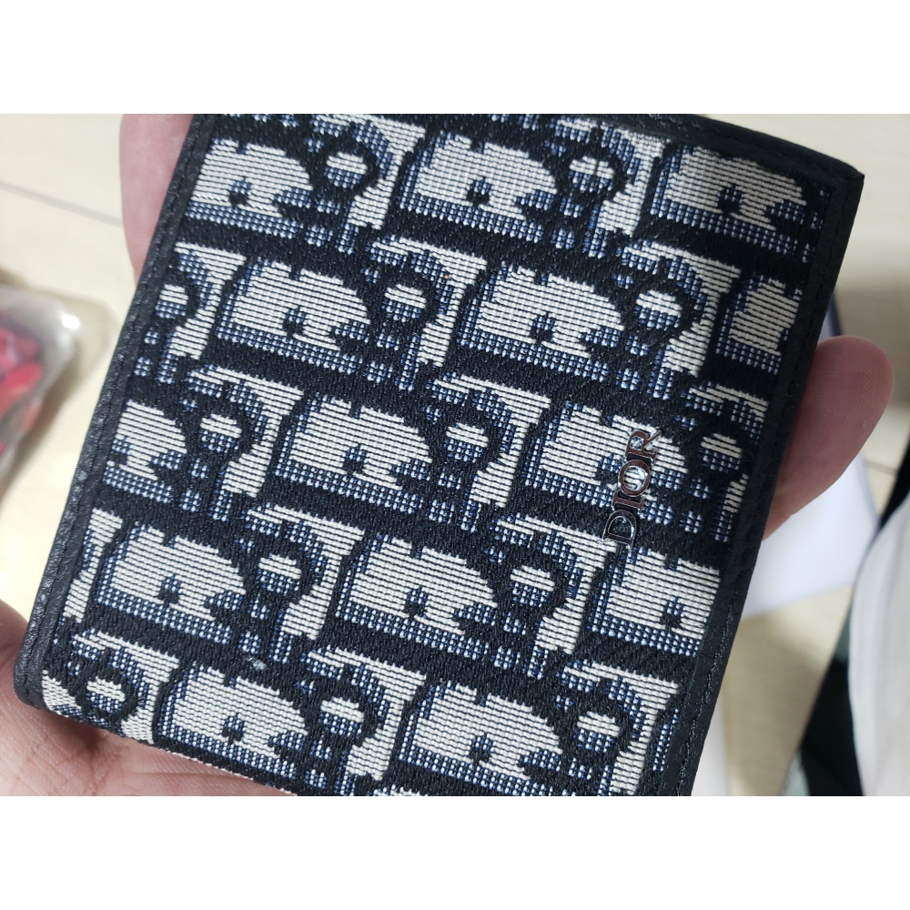 Dior Compact Wallet Beige And Black Dior Oblique Jacquard 2OBBC027YSE_H05E