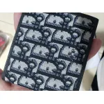 Dior Compact Wallet Beige And Black Dior Oblique Jacquard 2OBBC027YSE_H05E