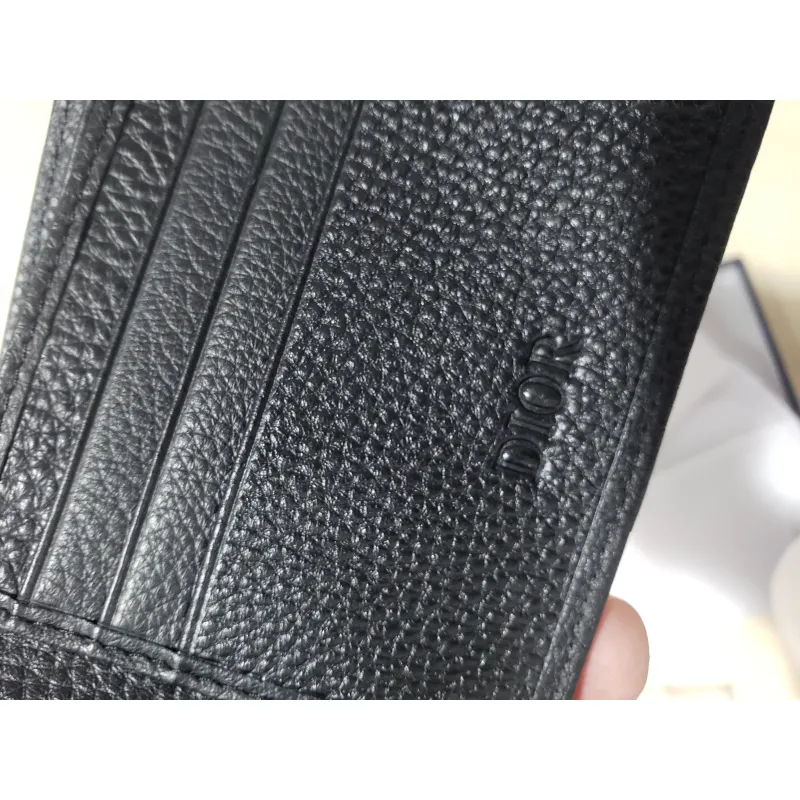 Dior Compact Wallet Beige And Black Dior Oblique Jacquard 2OBBC027YSE_H05E