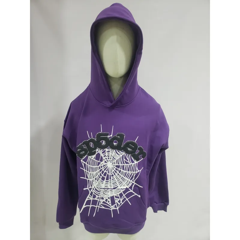 Sp5der Web Hoodie Purple