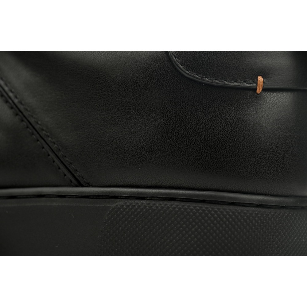 Zegna Tiziano Leather Low-top Sneakers In Black