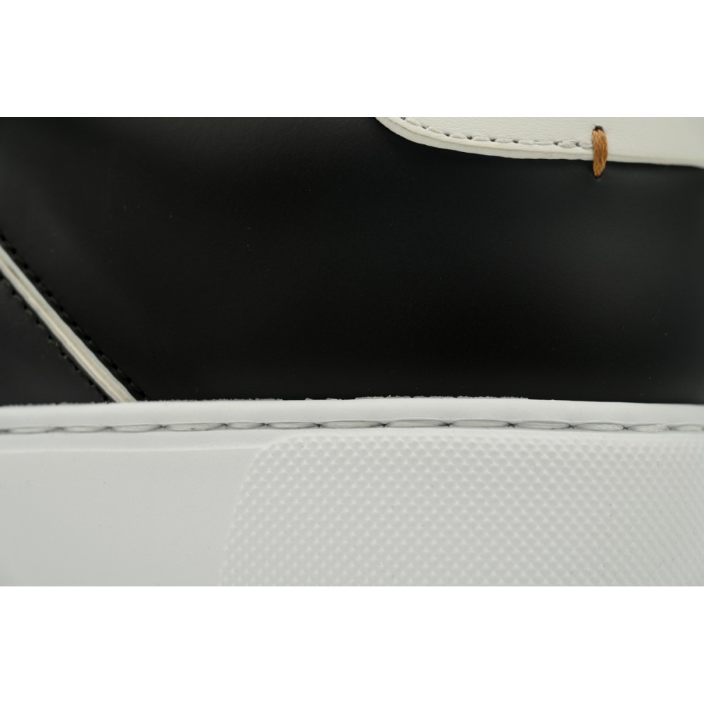 Zegna Tiziano Leather Low-top Sneakers In White Black