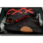 Zegna Tiziano Leather Mid-top Sneakers In Black Red