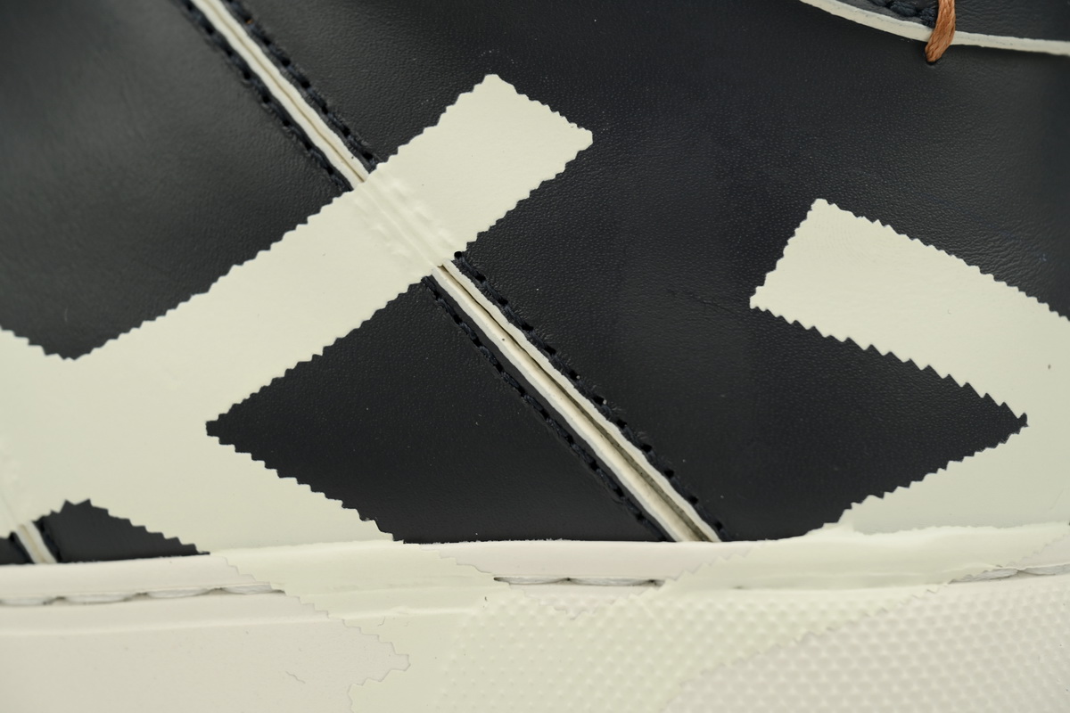 Zegna Tiziano Leather Mid-top Sneakers In Black and White