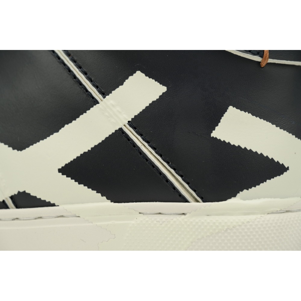 Zegna Tiziano Leather Mid-top Sneakers In Black and White