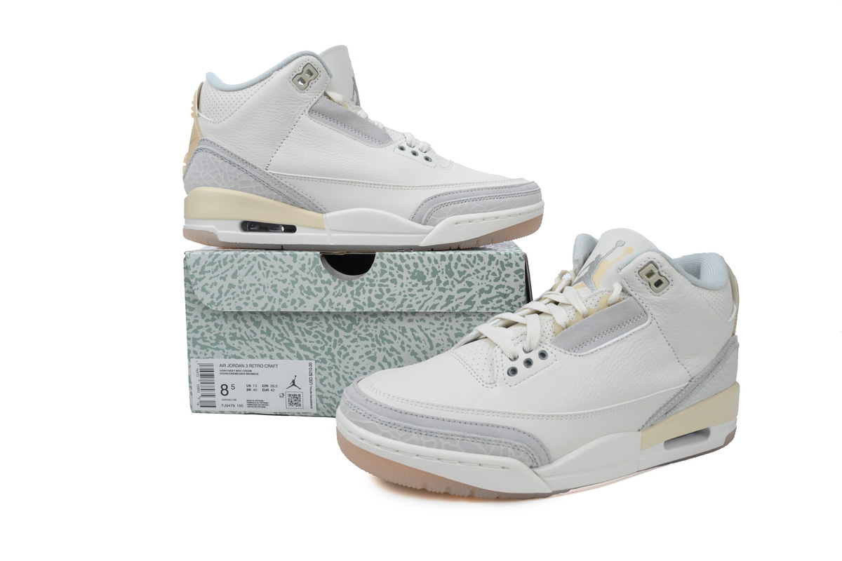 PK God Batch Air Jordan 3 Retro Craft Ivory FJ9479-100
