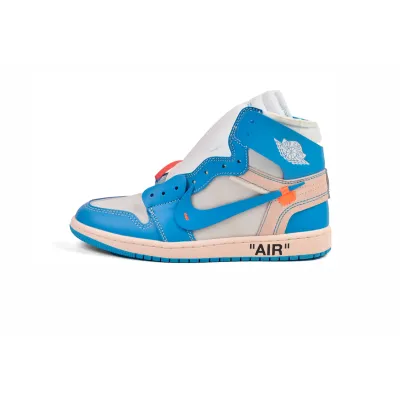 PK God Batch Nike Air Jordan 1 Retro High Off-White University Blue AQ0818-148 01