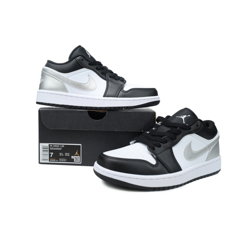 LJR Batch Air Jordan 1 Low Black Silver 553558-131