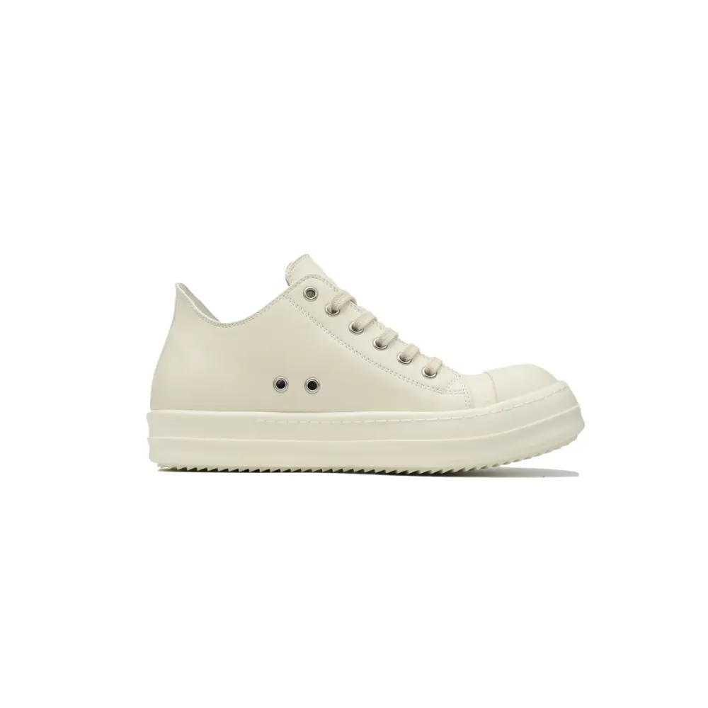 Rick Owens Watermelon Head Low-Top All White
