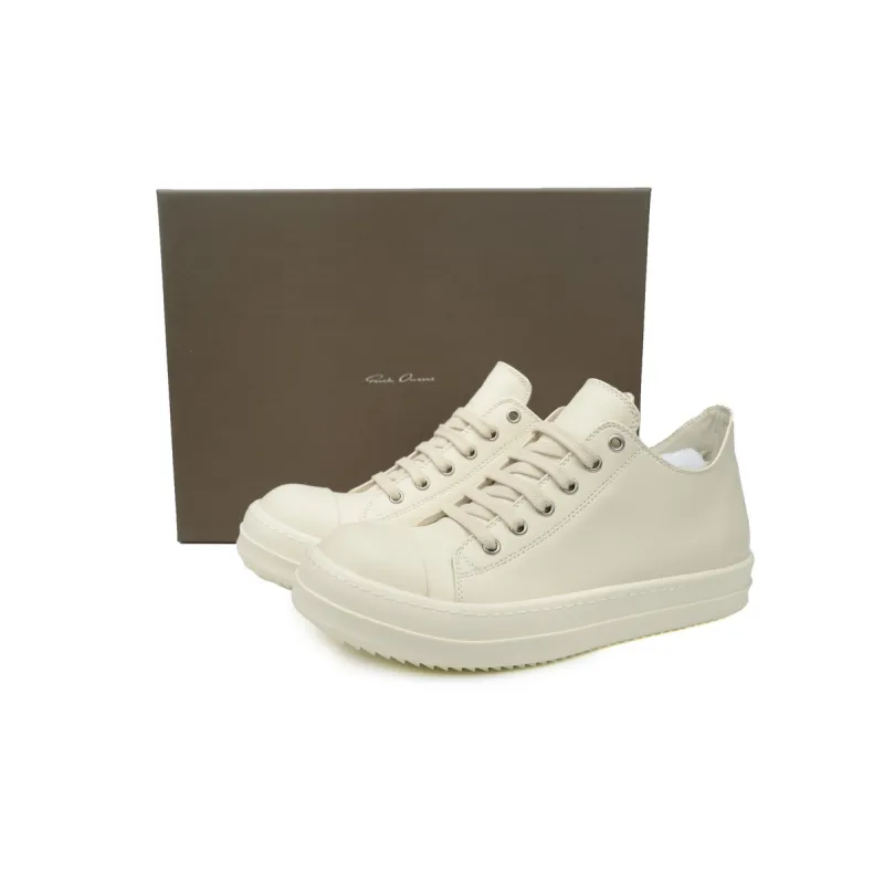 Rick Owens Watermelon Head Low-Top All White