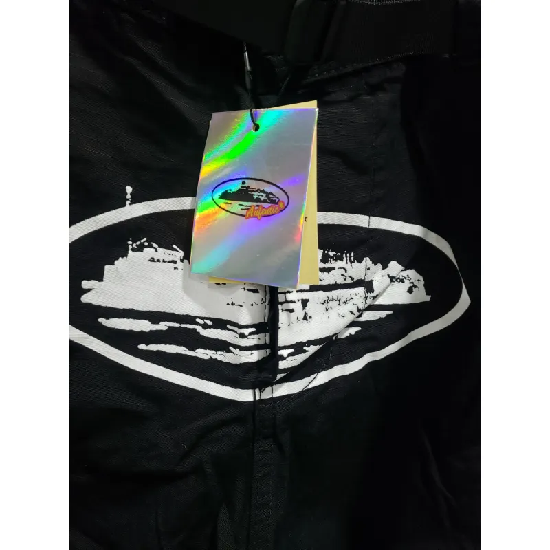Corteiz Alcatraz Cargo Shorts Black