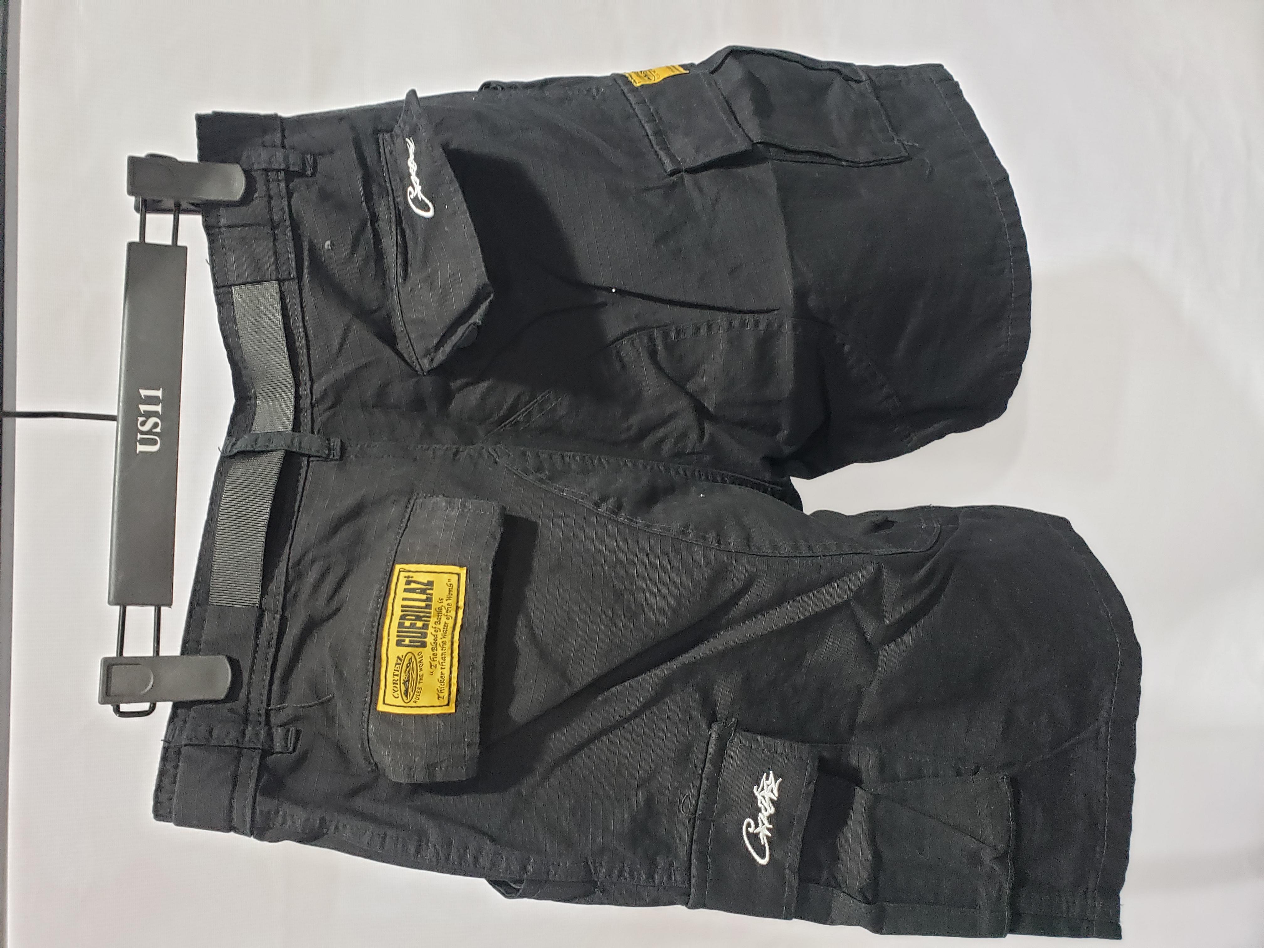 Corteiz Alcatraz Cargo Shorts Black