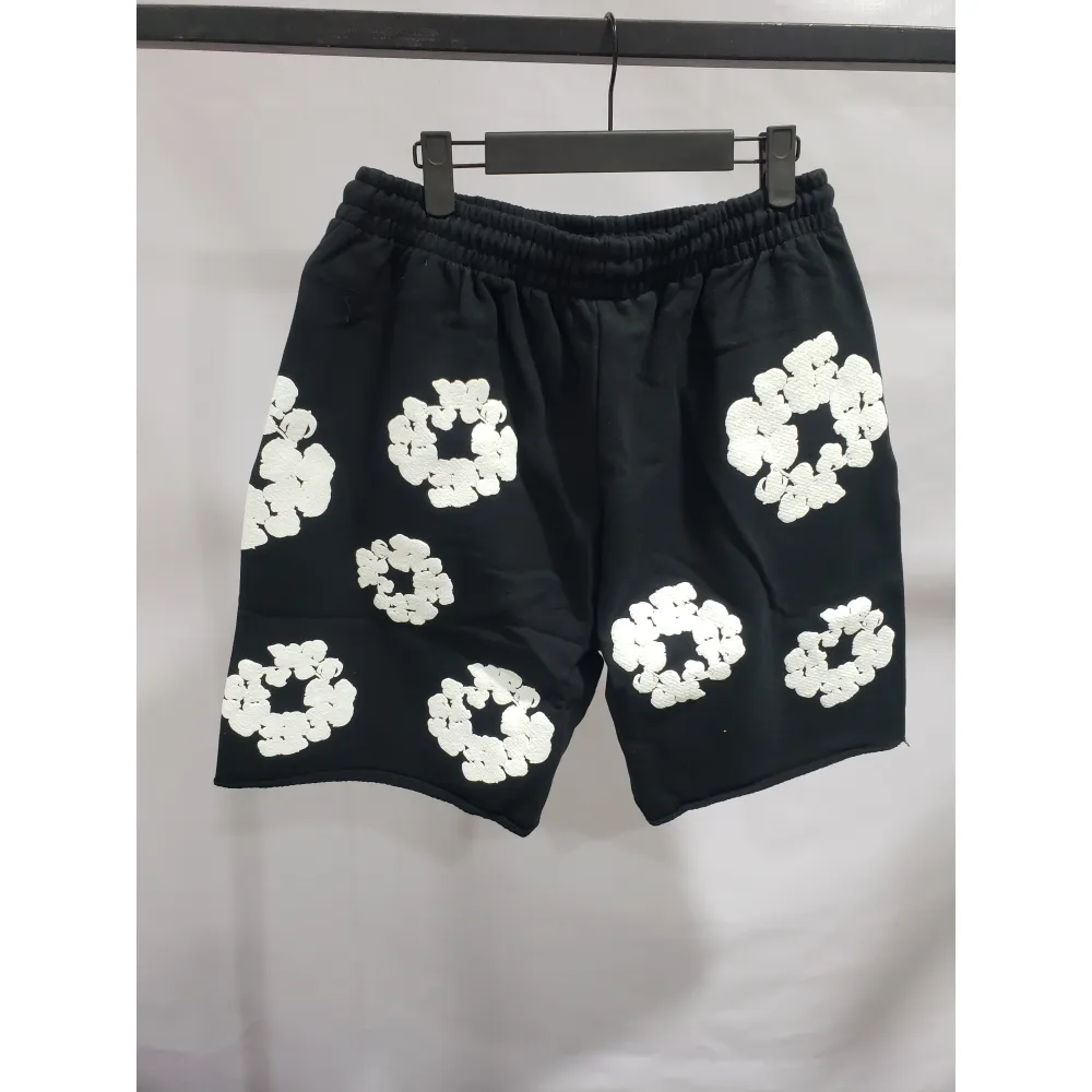 Denim Tears The Cotton Wreath Shorts Black