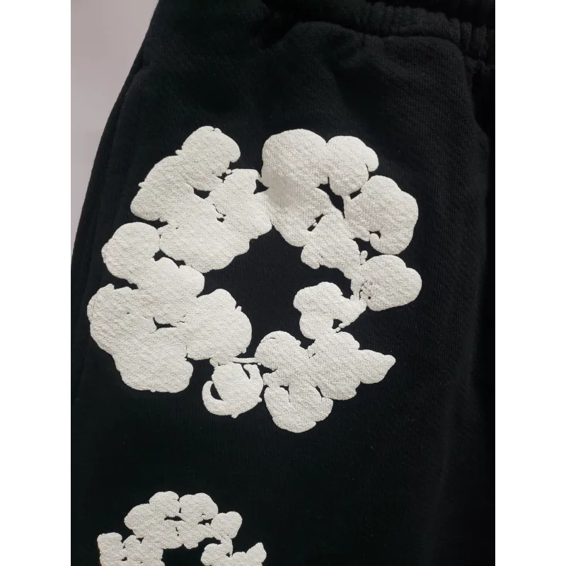 Denim Tears The Cotton Wreath Shorts Black