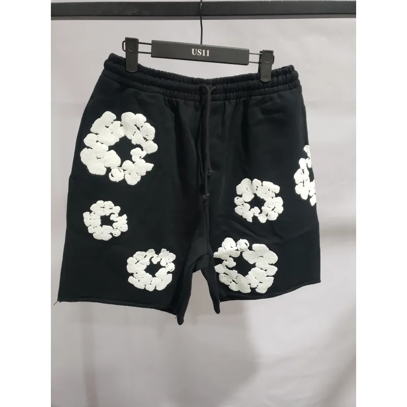 Denim Tears The Cotton Wreath Shorts Black