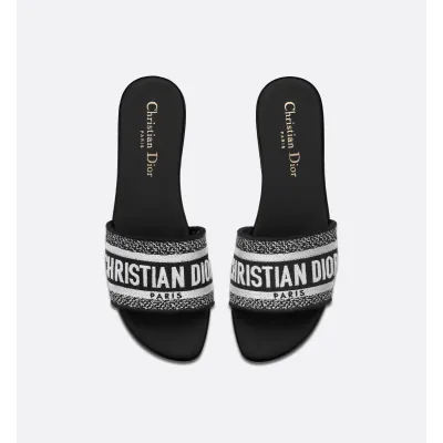 DIOR Classic Dway Slide Rose Black 01