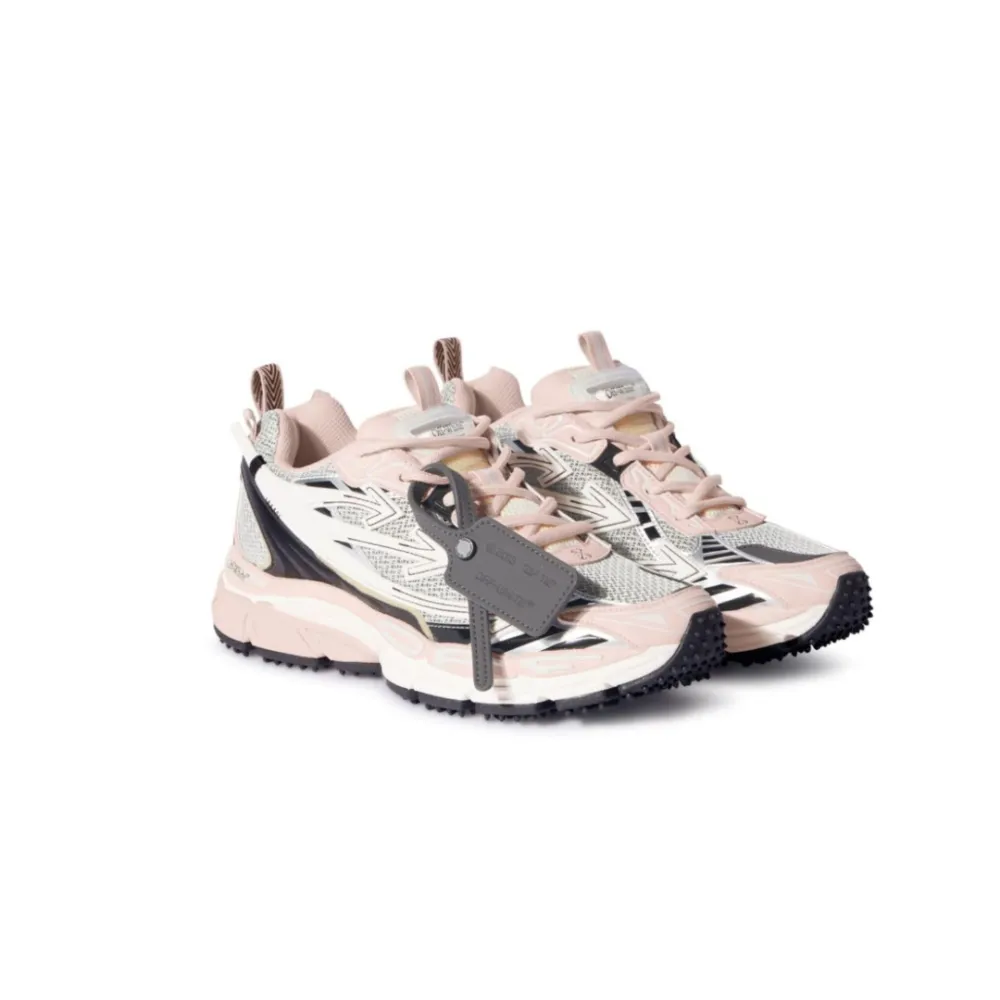Off White Be Right Back Sneakers Pink Grey