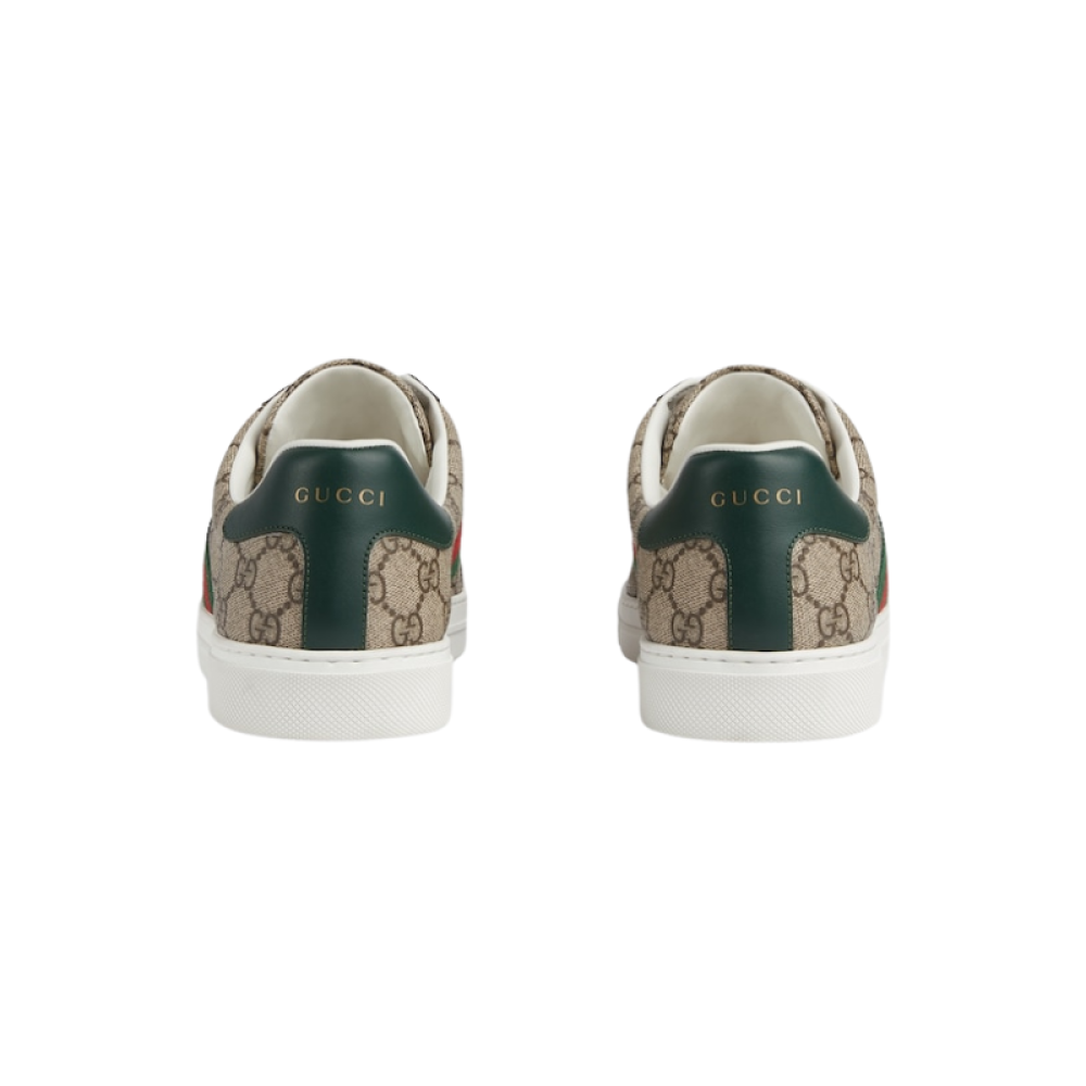 Gucci Ace sneaker with Web Beige And Ebony GG Supreme 760775 FACMZ 9746