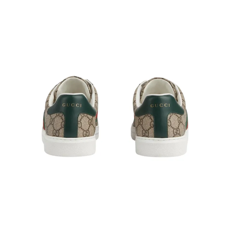Gucci Ace sneaker with Web Beige And Ebony GG Supreme 760775 FACMZ 9746