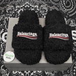 Balenciaga Black Furry Slides（QC needs at least 5 days or more）