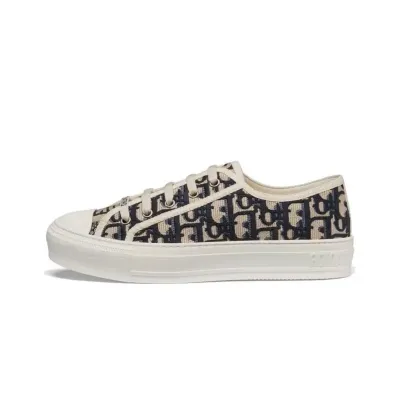 Dior Wmns WalkNDior Embroidered Canvas Low Deep Blue KCK211OBE_S56B 01