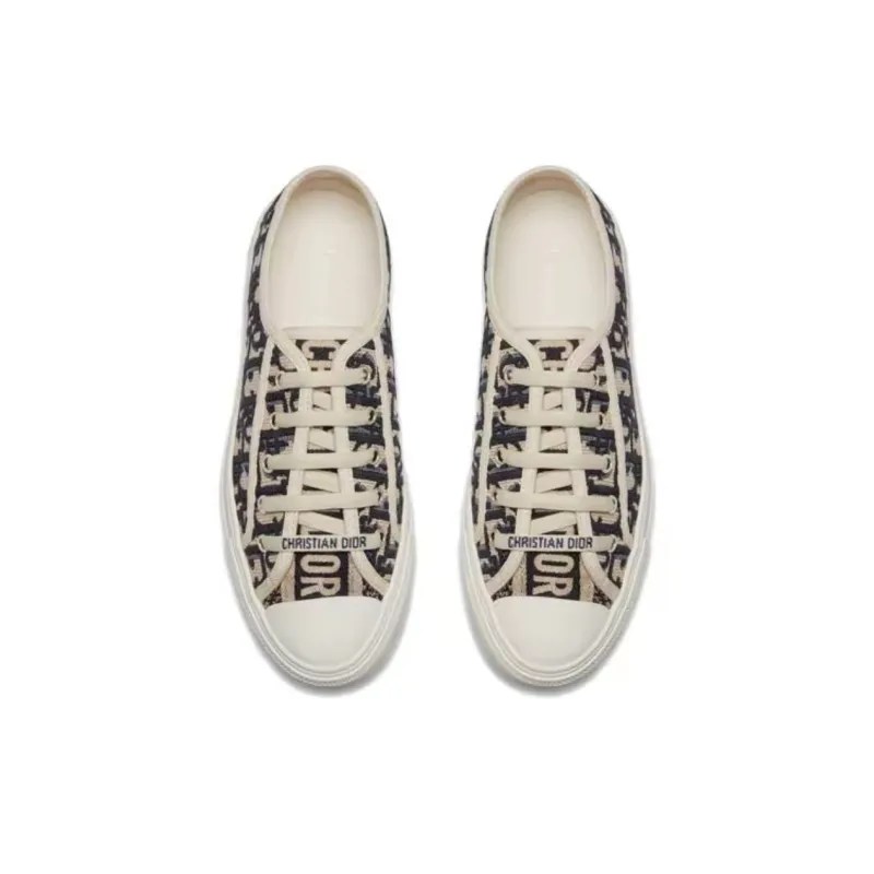 Dior Wmns WalkNDior Embroidered Canvas Low Deep Blue KCK211OBE_S56B