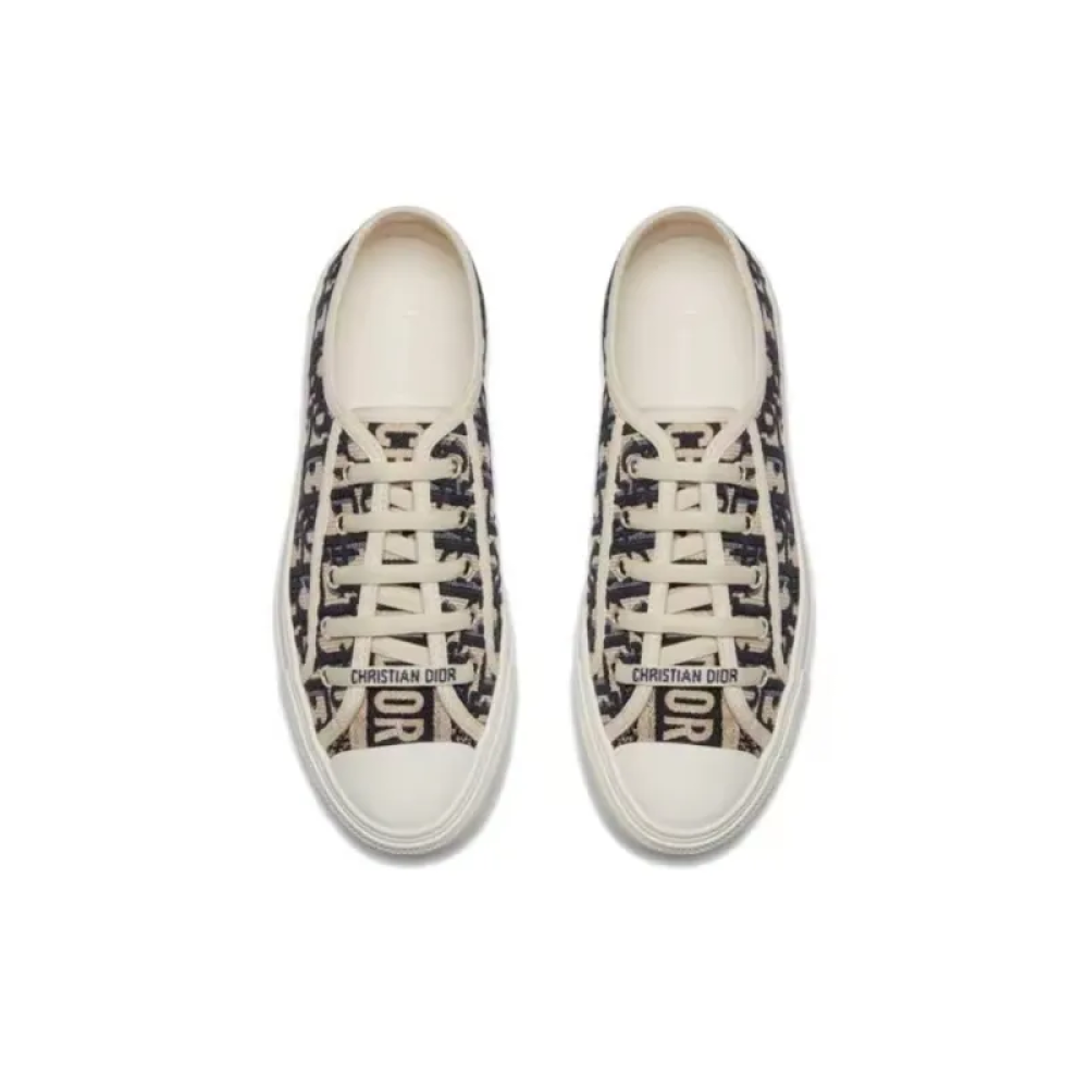 Dior Wmns WalkNDior Embroidered Canvas Low Deep Blue KCK211OBE_S56B