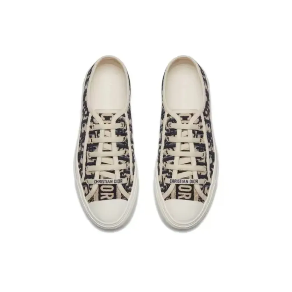 Dior Wmns WalkNDior Embroidered Canvas Low Deep Blue KCK211OBE_S56B