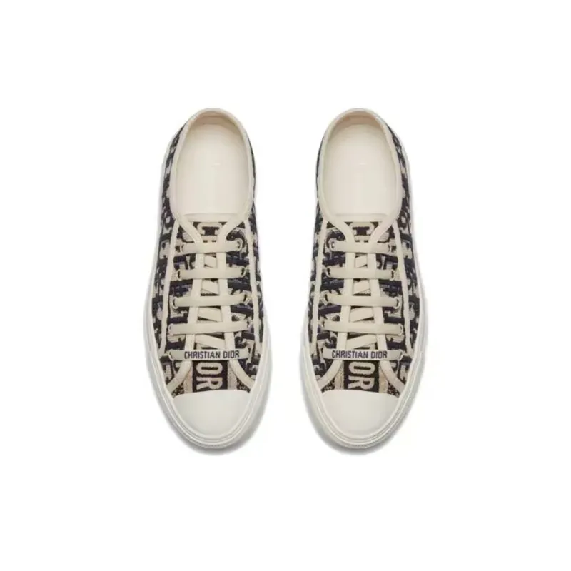 Dior Wmns WalkNDior Embroidered Canvas Low Deep Blue KCK211OBE_S56B