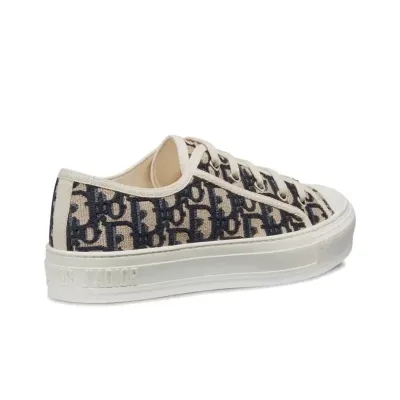 Dior Wmns WalkNDior Embroidered Canvas Low Deep Blue KCK211OBE_S56B 02