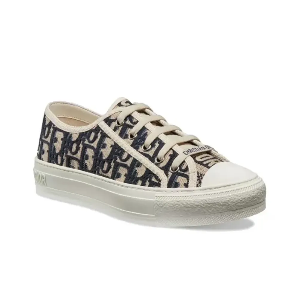 Dior Wmns WalkNDior Embroidered Canvas Low Deep Blue KCK211OBE_S56B