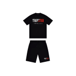 Trapstar Chenille Decoded Short Set Black/Red