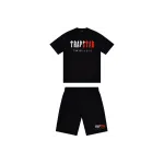 Trapstar Chenille Decoded Short Set Black/Red