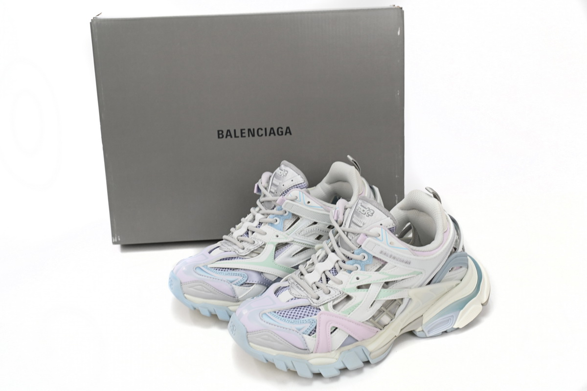 Balenciaga Track 2 Sneaker Military Black Pale White Purple 568615 W2GN3 9045