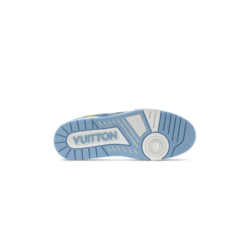 LV Trainer Sneaker Light Blue Grid 1AHCYA